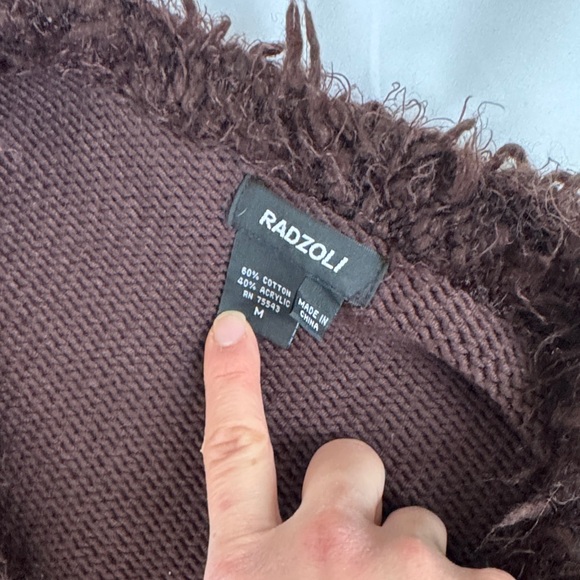 Vintage Y2K Brown Fringe Cardigan - Picture 7 of 9